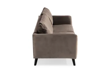 Trend 3-sits Sammetssoffa - Brun - Products - Möbler - Soffa - 3 sits soffa