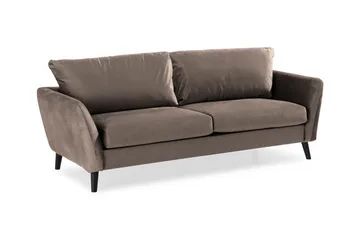 Trend 3-sits Sammetssoffa - Brun - Products - Möbler - Soffa - 3 sits soffa