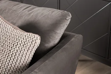 Trend 3-sits Sammetssoffa - Brun - Products - Möbler - Soffa - 3 sits soffa