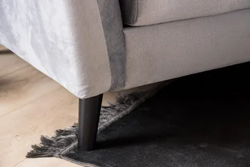 Trend 3-sits Sammetssoffa - Ljusgrå - Products - Möbler - Soffa - 3 sits soffa
