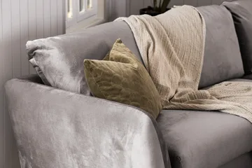 Trend 3-sits Sammetssoffa - Mörkgrå - Products - Möbler - Soffa - 3 sits soffa
