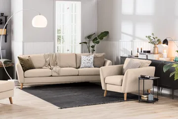 Trend 3-sits Tygsoffa - Beige - Products - Möbler - Soffa - 3 sits soffa