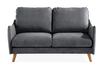 Trend Lyx 2-sits Soffa - Mörkgrå/Ek - Products - Möbler - Soffa - 2 sits soffa