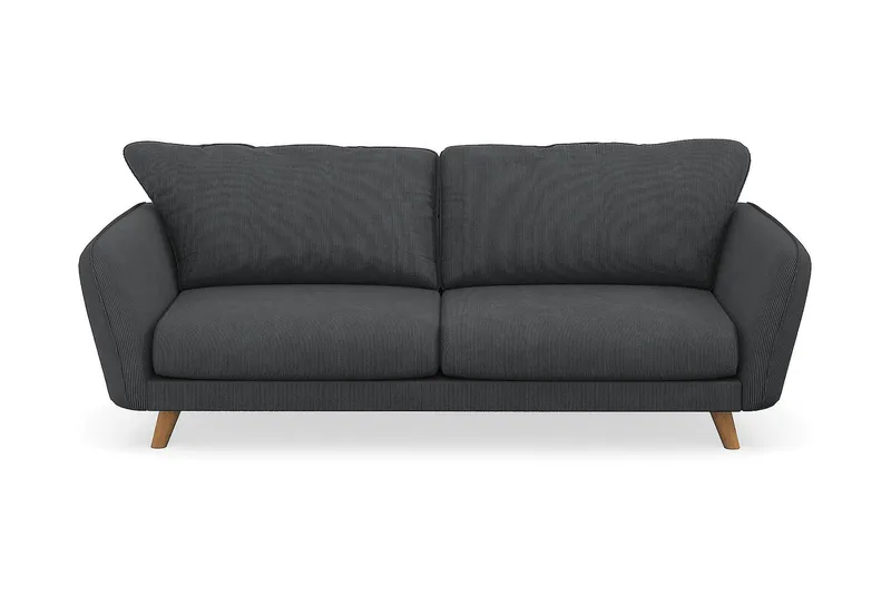Trend Lyx 3-sits Manchestersoffa, Mörkgrå