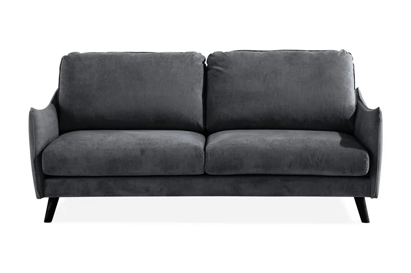 Trend Lyx 3-sits Soffa, Mörkgrå/Svart