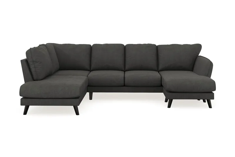 Trend Lyx 4-sits Högervänd U-formad Soffa med Divan och Schäslong i Manchester - Mörkgrå - Products - Möbler - Soffa - U-soffa