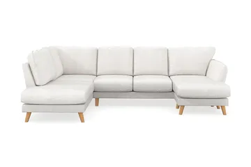 Trend Lyx 4-sits Vänstervänd U-formad Soffa med Divan och Schäslong i Bouclé