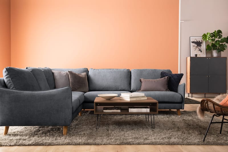 Trend Lyx Hörnsoffa Vändbar - Mörkgrå/Ek - Products - Möbler - Soffa - Hörnsoffa