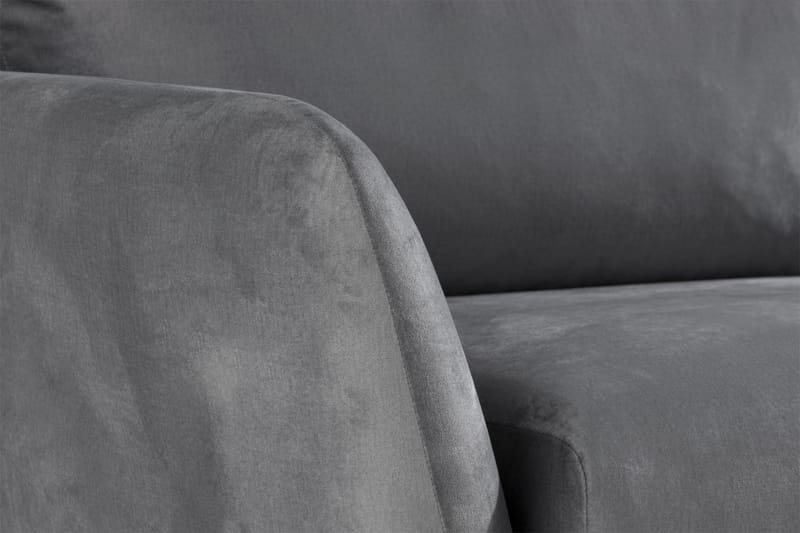 Trend Soffgrupp 3-sits + 2-sits Sammetssoffa - Ljusgrå - Products - Möbler - Soffa - Soffgrupp