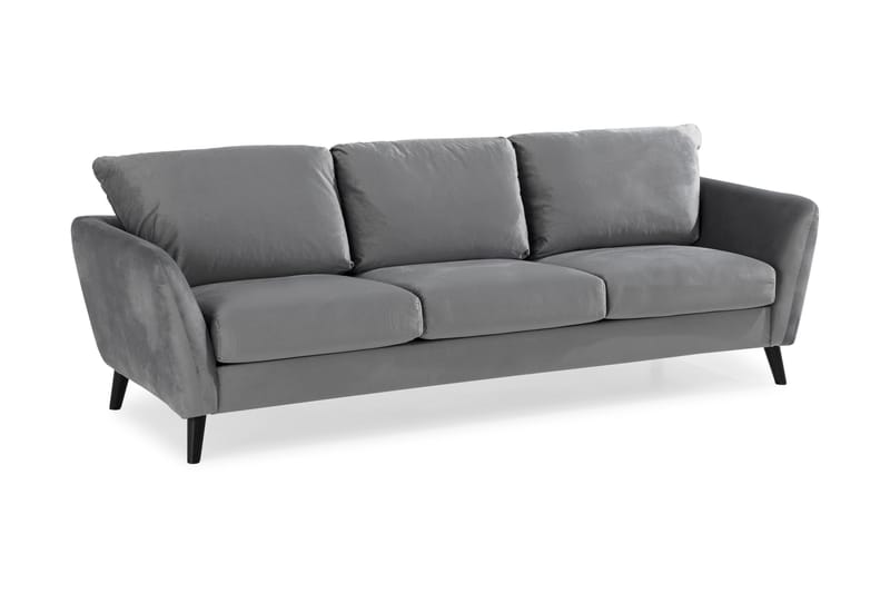 Trend Soffgrupp 3-sits + 2-sits Sammetssoffa - Ljusgrå - Products - Möbler - Soffa - Soffgrupp