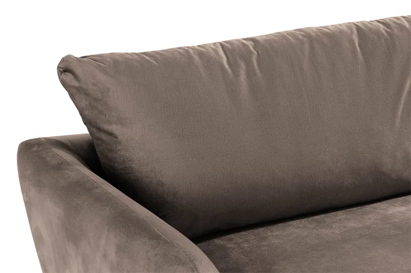 Trend Soffgrupp 3-sits + 2-sits Soffa + Fåtölj + Fotpall i Sammet - Brun - Products - Möbler - Soffa - Soffgrupp