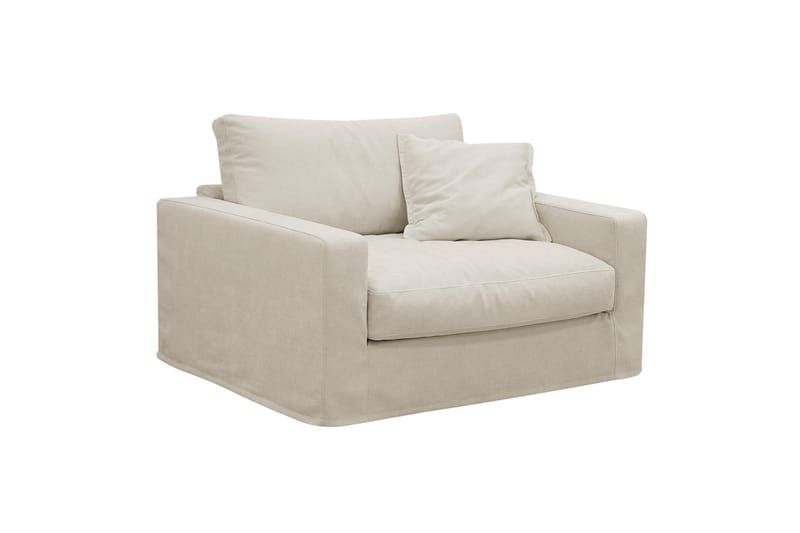 Valencia Extra Djup 3-sits soffa + fåtölj med avtagbar och tvättbar klädsel - Beige - Products - Möbler - Soffa - Soffgrupp