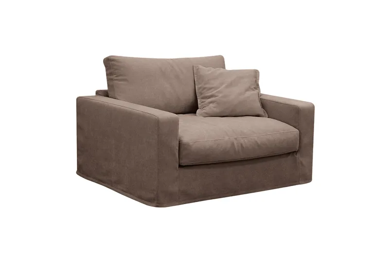 Valencia Extra Djup 3-sits soffa + fåtölj med avtagbar och tvättbar klädsel - Mörkbrun - Products - Möbler - Soffa - Soffgrupp