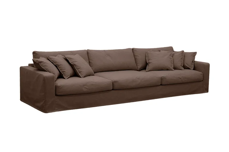 Valencia Extra Djup 5-sits soffa + fåtölj med avtagbar och tvättbar klädsel - Mörkbrun - Products - Möbler - Soffa - Soffgrupp