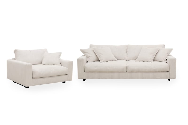 Valencia Soffgrupp Extra Djup 3-sits Soffa + Fåtölj, Offwhite