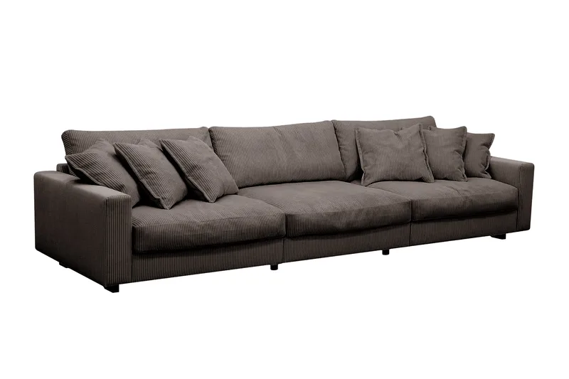 Valencia Soffgrupp Extra Djup 5-sits Soffa + Fotpall - Brun - Products - Möbler - Soffa - Hörnsoffa