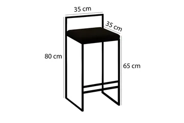 Bitanya Barstol - Grå - Products - Möbler - Fåtölj & stolar - Barstol & barpall