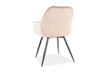 Eiber Karmstol - Sammet/Beige/Svart - Products - Möbler - Fåtölj & stolar - Karmstol