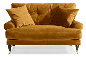 Andrew Loveseat Sammet - Amber/Mässing - Products - Möbler - Fåtölj & stolar - Fåtölj - Sammetsfåtölj