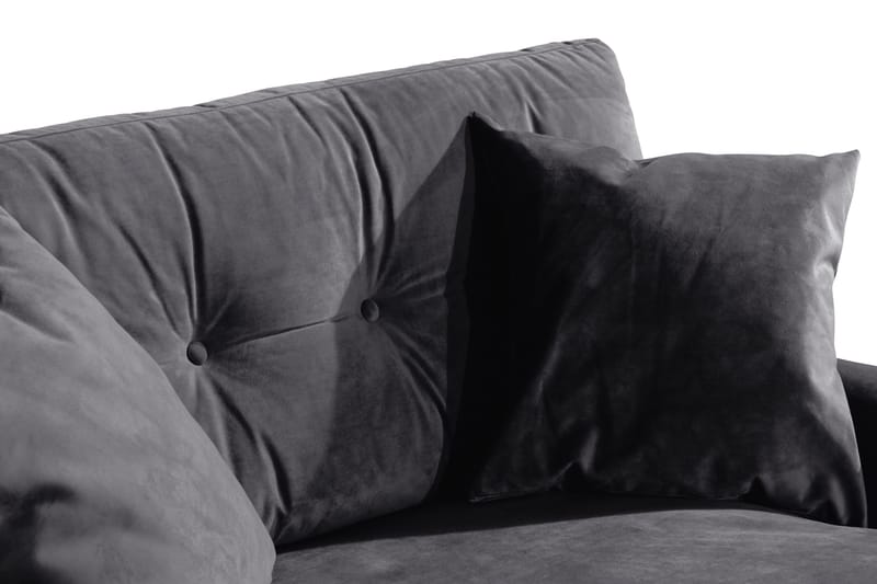 Andrew Loveseat Sammet - Mörkgrå/Mässing - Products - Möbler - Fåtölj & stolar - Fåtölj - Sammetsfåtölj