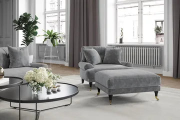 Andrew Sammetsfåtölj - Amber/Mässing - Products - Möbler - Fåtölj & stolar - Fåtölj - Sammetsfåtölj