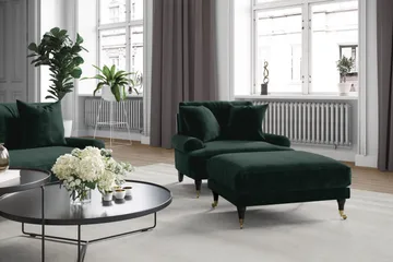 Andrew Sammetsfåtölj - Svart/Krom - Products - Möbler - Fåtölj & stolar - Fåtölj - Sammetsfåtölj