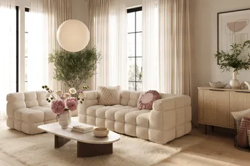 Elise Bubblig Fåtölj - Beige Teddy - Products - Möbler - Fåtölj & stolar - Fåtölj