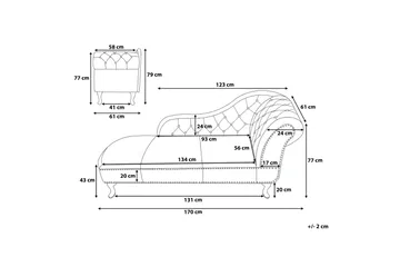 Nimes Schäslong - Svart - Products - Möbler - Fåtölj & stolar - Fåtölj - Liggfåtölj
