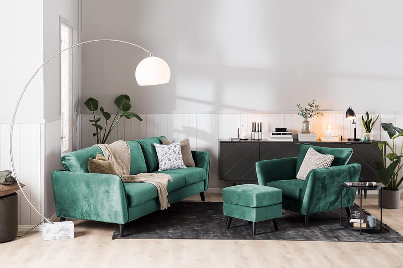 Trend Fåtölj - Grön Sammet - Products - Möbler - Fåtölj & stolar - Fåtölj