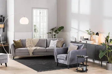 Trend Fåtölj - Ljusgrå Sammet - Products - Möbler - Fåtölj & stolar - Fåtölj