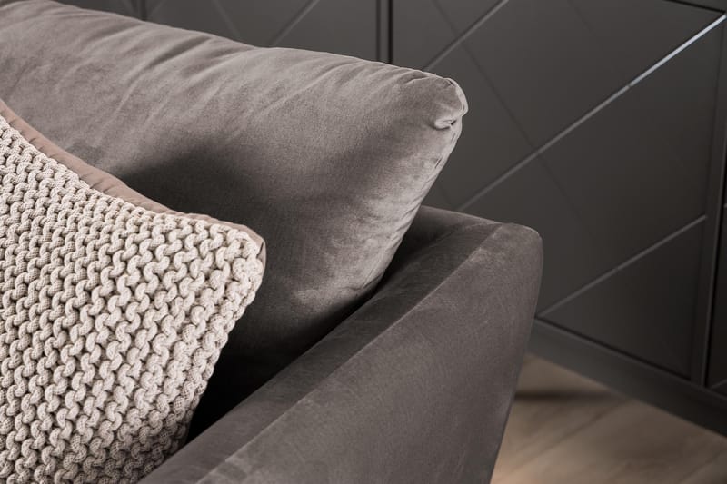 Trend Fåtölj med Fotpall - Mullvad Sammet - Products - Möbler - Fåtölj & stolar - Fåtölj - Fåtölj med fotpall