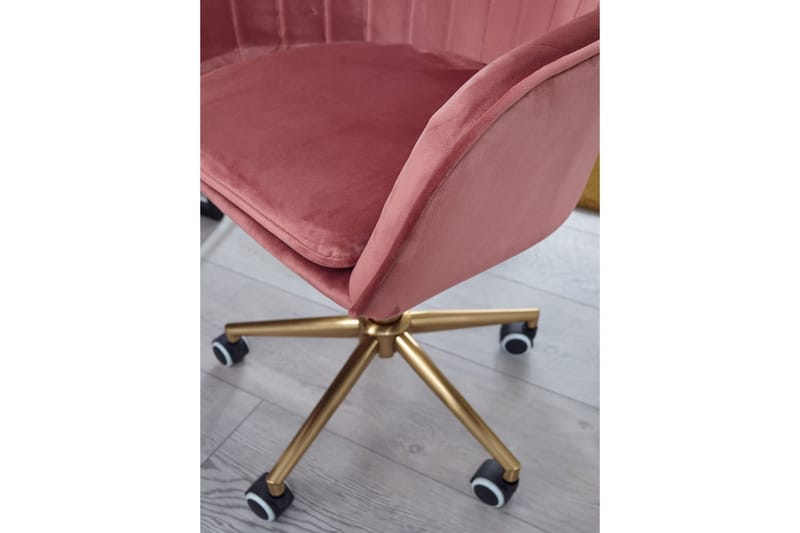 Hubdam Kontorsstol - Rosa/Guld - Products - Möbler - Fåtölj & stolar - Kontorsstol & skrivbordsstol