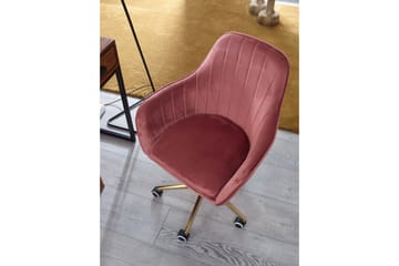 Hubdam Kontorsstol - Rosa/Guld - Products - Möbler - Fåtölj & stolar - Kontorsstol & skrivbordsstol