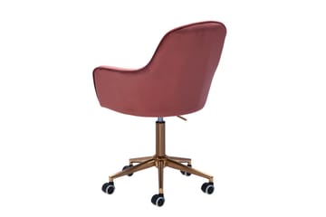 Hubdam Kontorsstol - Rosa/Guld - Products - Möbler - Fåtölj & stolar - Kontorsstol & skrivbordsstol