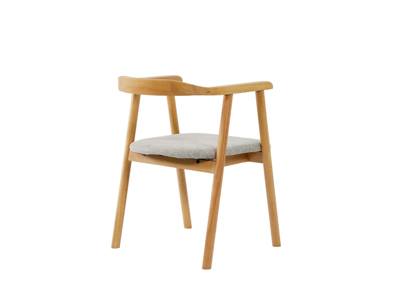 Jolie Matstol i trä med tygsits - Ek/Beige - Products - Möbler - Fåtölj & stolar - Karmstol