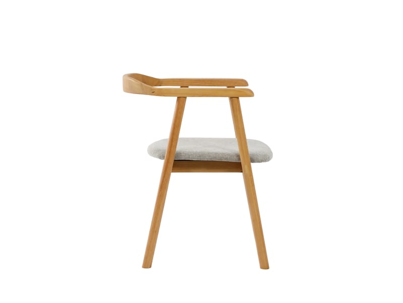 Jolie Matstol i trä med tygsits - Ek/Beige - Products - Möbler - Fåtölj & stolar - Karmstol