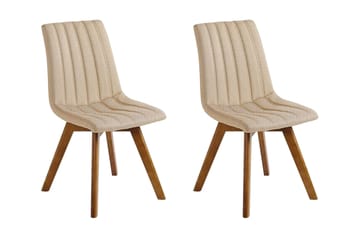 Matstol 2 st beige CALGARY - Beige - Products - Möbler - Fåtölj & stolar - Matstol & köksstol