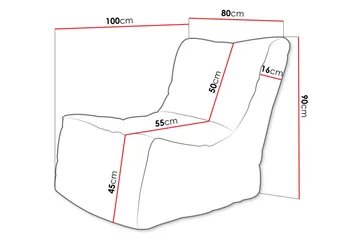 Afridi Sittpuff Utomhus 100 cm - Grå - Products - Möbler - Fåtölj & stolar - Pall & puff - Sittpuff