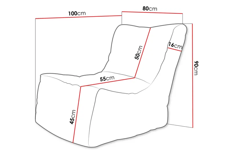 Afridi Sittpuff Utomhus 100 cm - Grå - Products - Möbler - Fåtölj & stolar - Pall & puff - Sittpuff