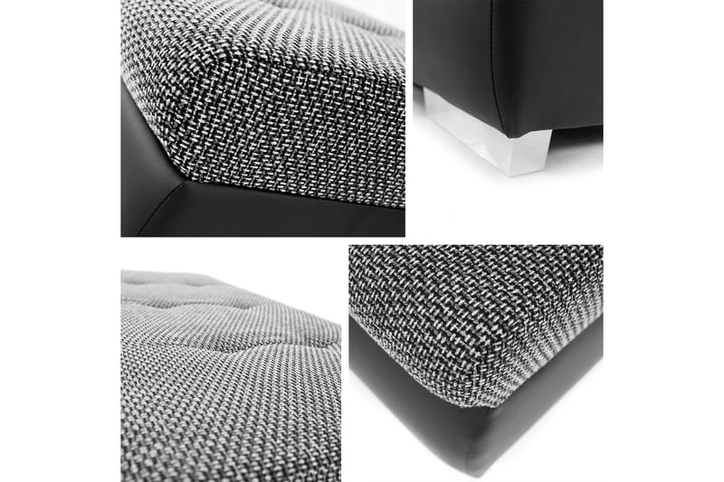 Cerys Fotpall 60 cm - Ljusgrå/Svart - Products - Möbler - Fåtölj & stolar - Pall & puff - Fotpallar