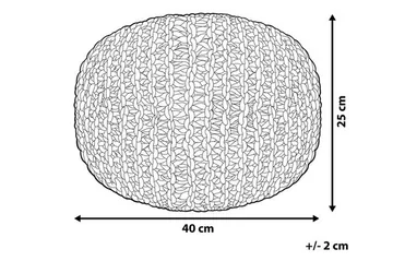 Conrad Sittpuff 40 cm - Grå - Products - Möbler - Fåtölj & stolar - Pall & puff - Sittpuff