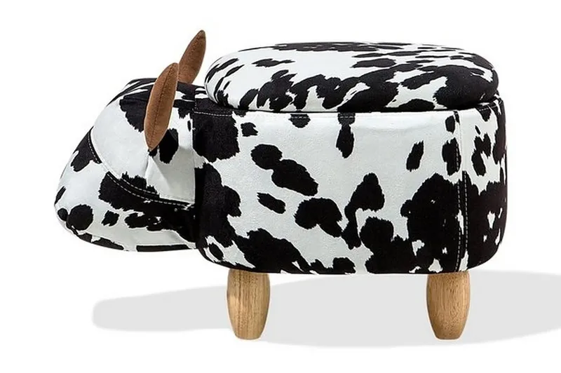 Cow Sittpuff 60 cm - Svart - Products - Möbler - Fåtölj & stolar - Pall & puff - Sittpuff