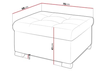 Dynir Fotpall 70 cm - Gul - Products - Möbler - Fåtölj & stolar - Pall & puff - Fotpallar