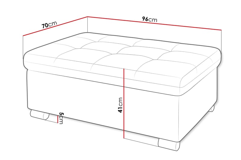 Dynir Fotpall 70 cm - Orange - Products - Möbler - Fåtölj & stolar - Pall & puff - Fotpallar