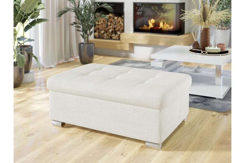 Dynir Fotpall 70 cm - Vit - Products - Möbler - Fåtölj & stolar - Pall & puff - Fotpallar