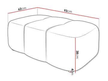 Flo Fotpall 93 cm - Grå - Products - Möbler - Fåtölj & stolar - Pall & puff - Fotpallar