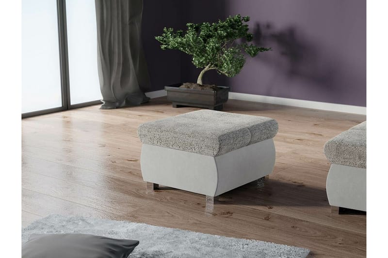 Kintore Fotpall 60 cm Light grey/Dark grey - Products - Möbler - Fåtölj & stolar - Pall & puff - Fotpallar