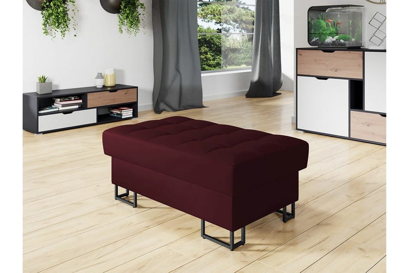 Kintore Fotpall 67 cm Wine red - Products - Möbler - Fåtölj & stolar - Pall & puff - Fotpallar