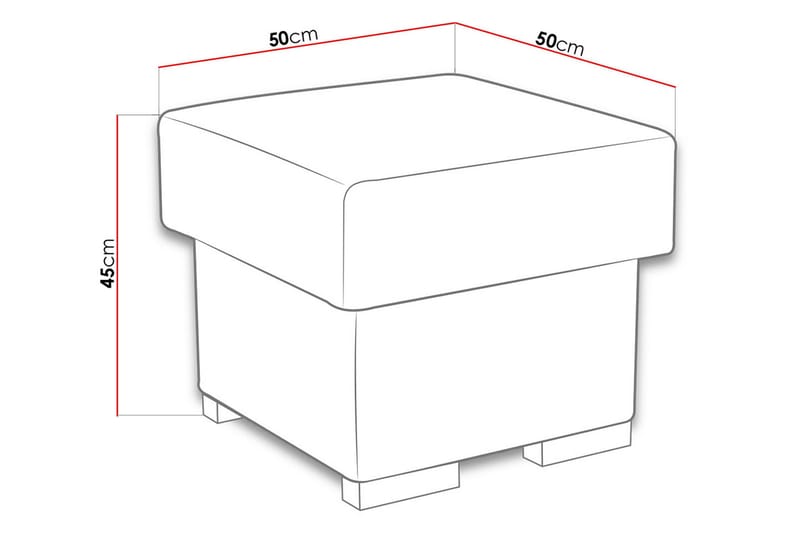 Lavona Fotpall LED-belysning - Grå - Products - Möbler - Fåtölj & stolar - Pall & puff - Sittpuff