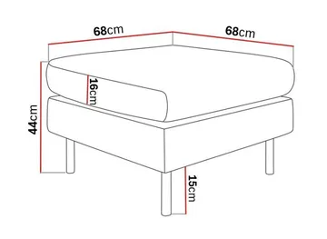 Menard Compact Fotpall 68 cm - Mörkgrön - Products - Möbler - Fåtölj & stolar - Pall & puff - Fotpallar